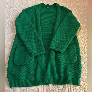 Green Women's Cardigan Sweater